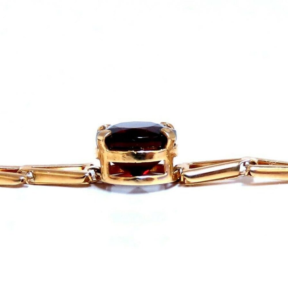 3.50ct natural garnets bracelet 14kt - Picture 6 of 6